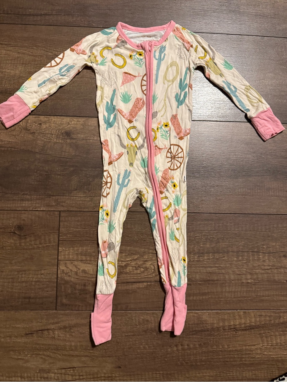 Little sleepies pink ready to rodeo 6-12 months